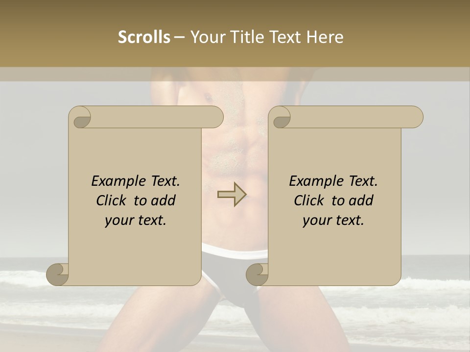 Nude Seductive Alone PowerPoint Template