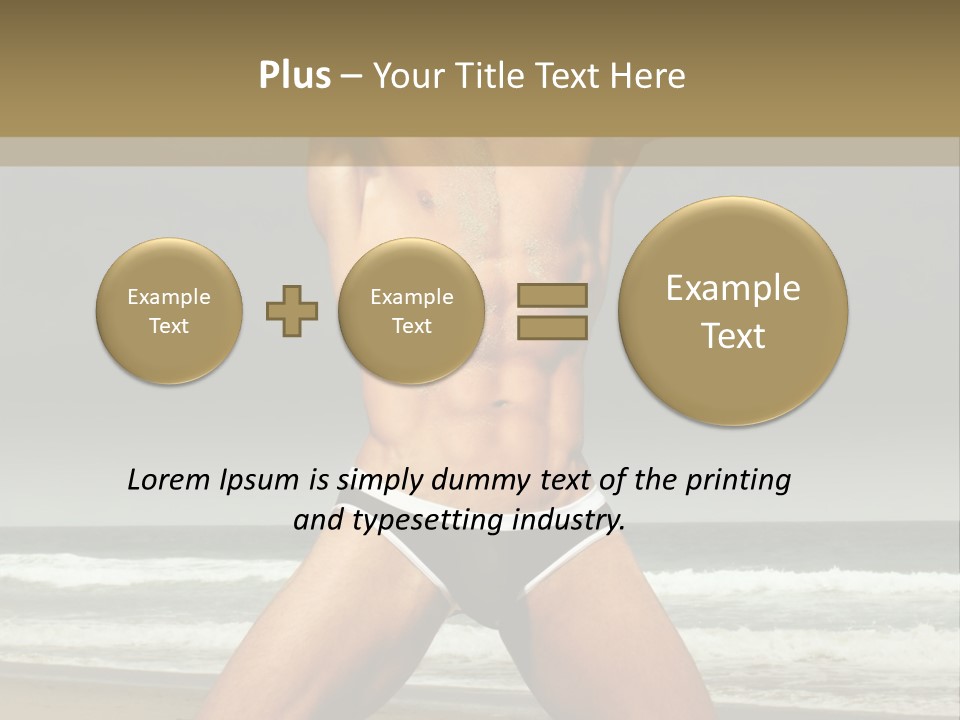 Nude Seductive Alone PowerPoint Template