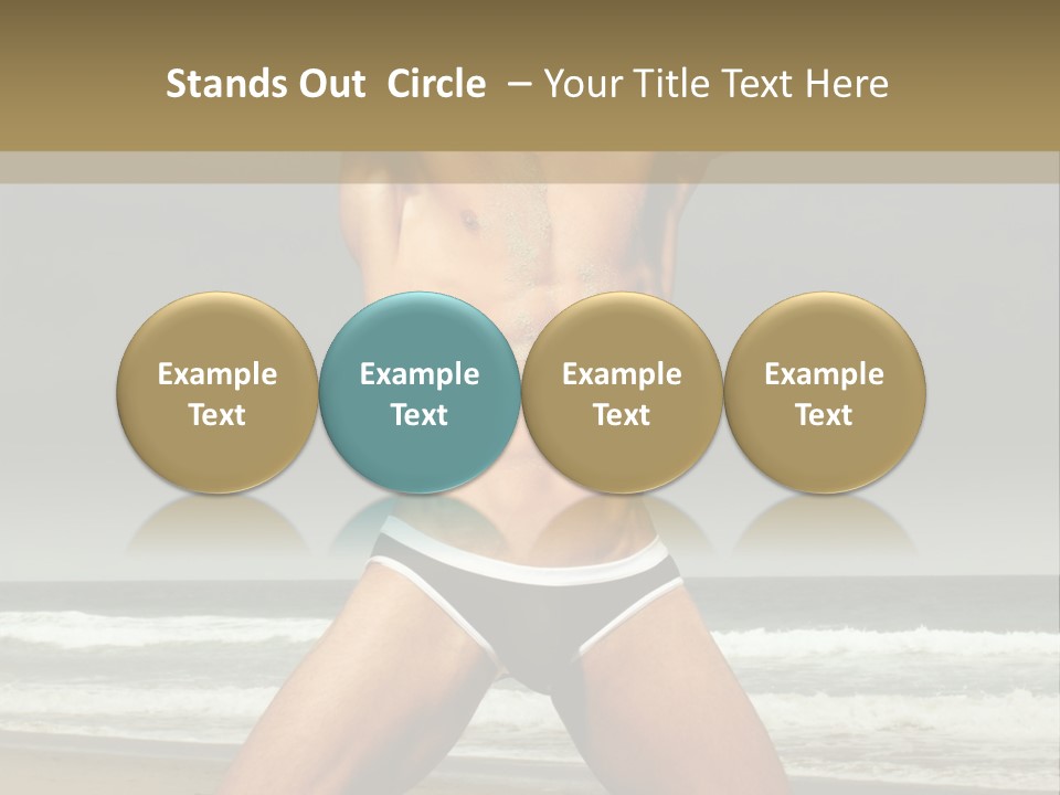 Nude Seductive Alone PowerPoint Template
