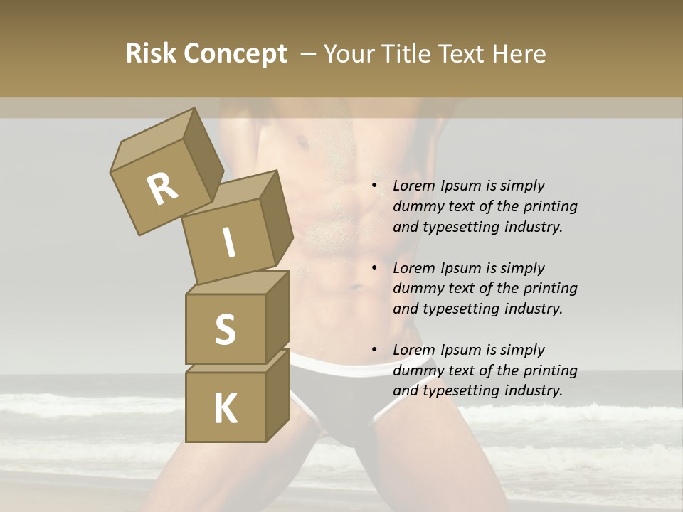 Nude Seductive Alone PowerPoint Template