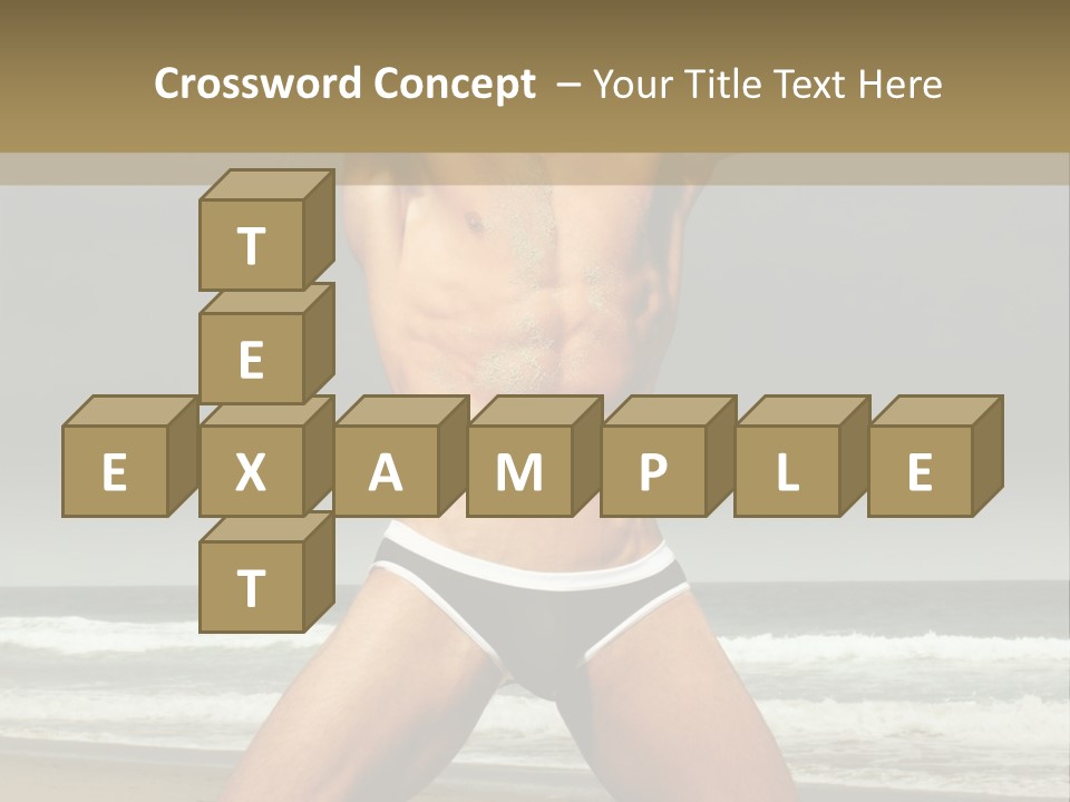 Nude Seductive Alone PowerPoint Template