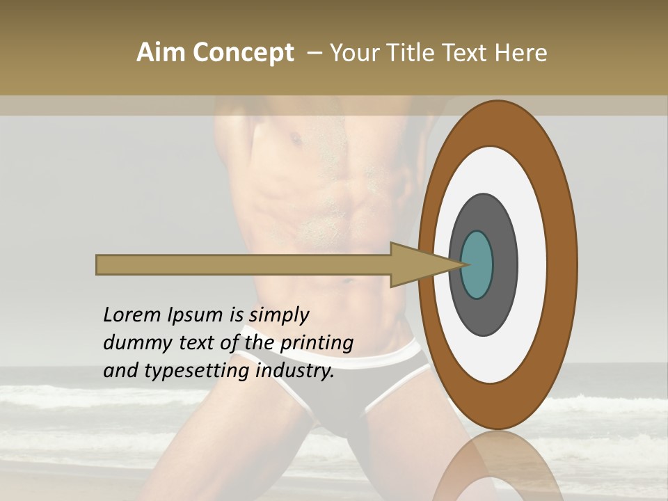 Nude Seductive Alone PowerPoint Template