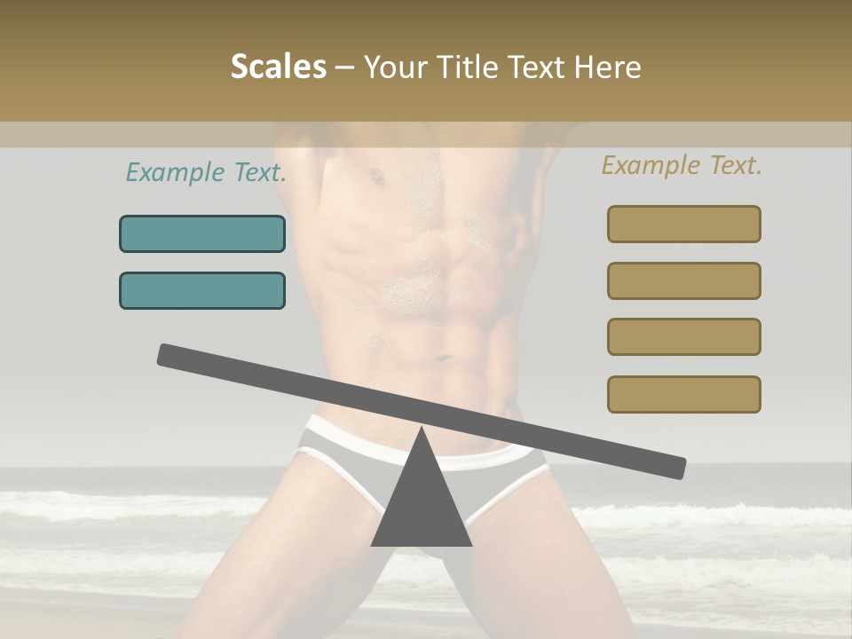 Nude Seductive Alone PowerPoint Template