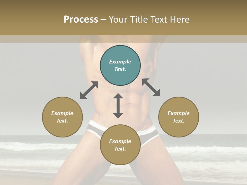 Nude Seductive Alone PowerPoint Template