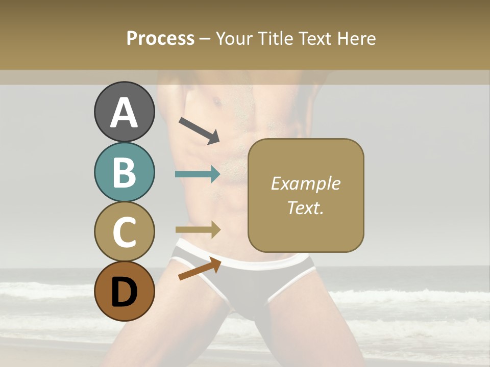 Nude Seductive Alone PowerPoint Template