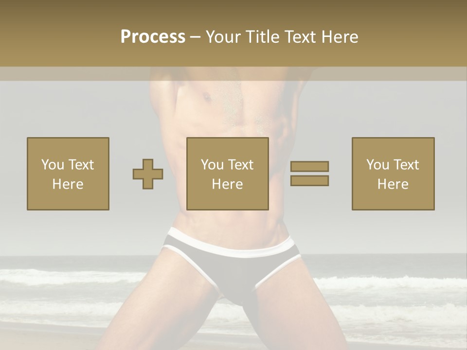 Nude Seductive Alone PowerPoint Template