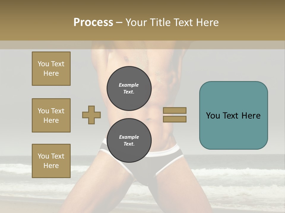 Nude Seductive Alone PowerPoint Template