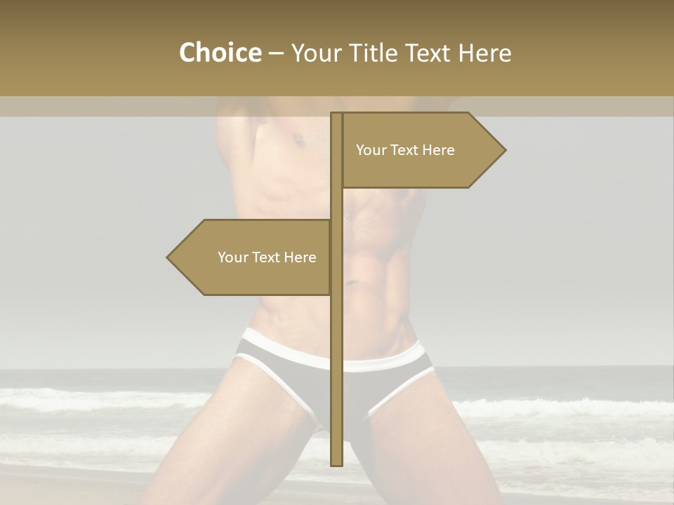 Nude Seductive Alone PowerPoint Template