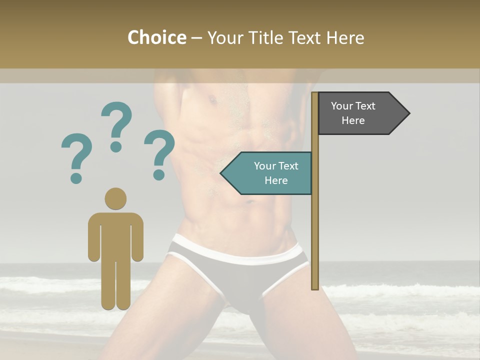 Nude Seductive Alone PowerPoint Template