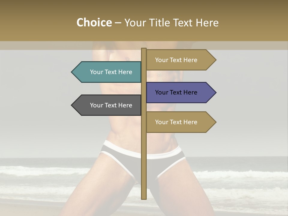 Nude Seductive Alone PowerPoint Template