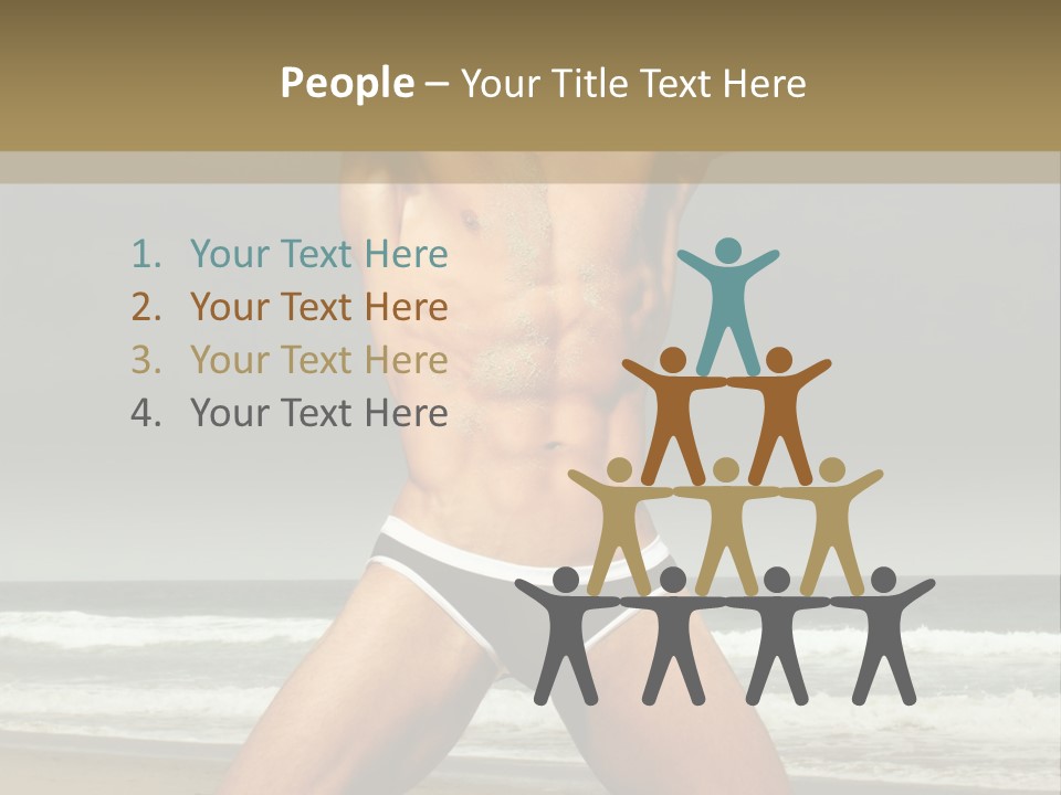 Nude Seductive Alone PowerPoint Template