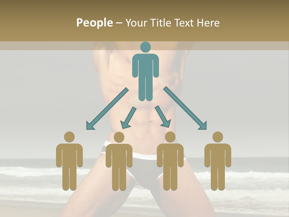 Nude Seductive Alone PowerPoint Template