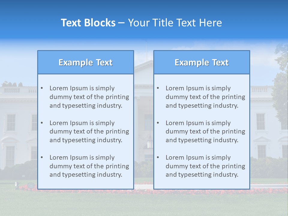 History Columns Landmark PowerPoint Template
