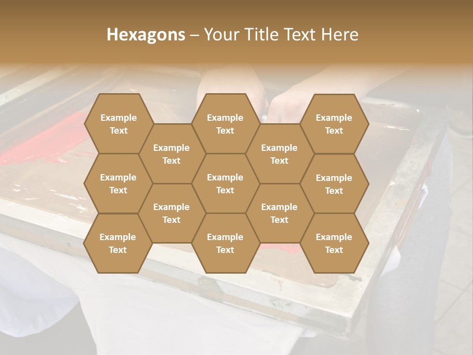 A Person Using A Stamper On A Piece Of Paper PowerPoint Template