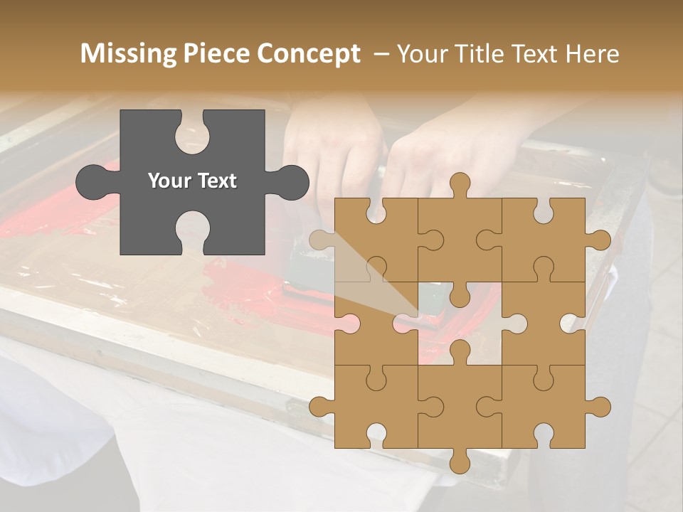 A Person Using A Stamper On A Piece Of Paper PowerPoint Template