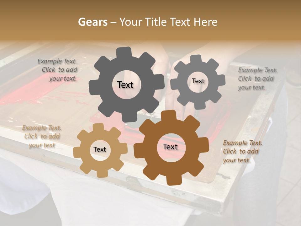 A Person Using A Stamper On A Piece Of Paper PowerPoint Template