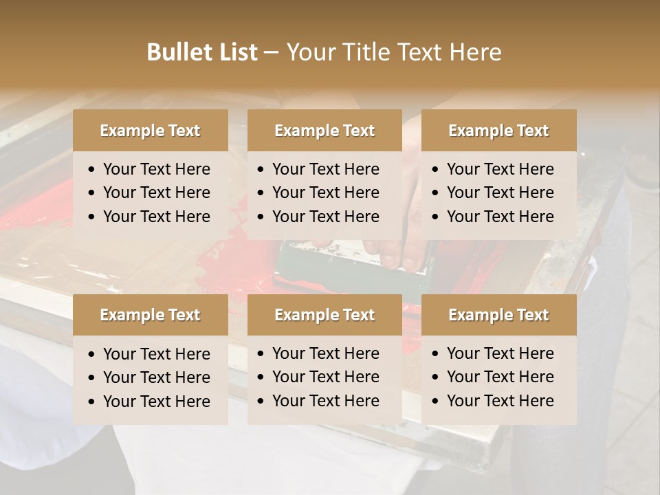 A Person Using A Stamper On A Piece Of Paper PowerPoint Template
