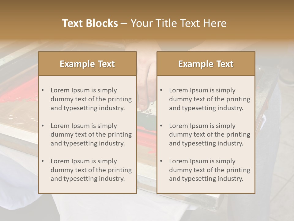A Person Using A Stamper On A Piece Of Paper PowerPoint Template