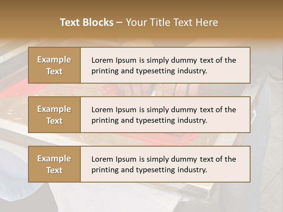 A Person Using A Stamper On A Piece Of Paper PowerPoint Template
