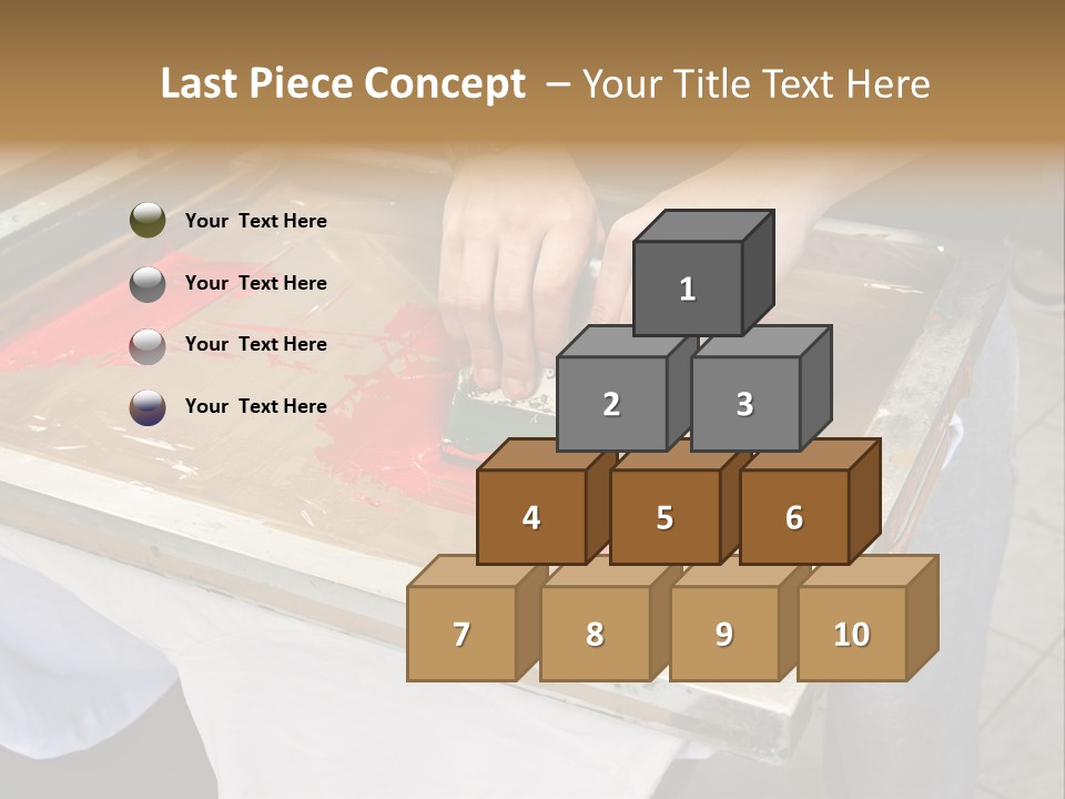 A Person Using A Stamper On A Piece Of Paper PowerPoint Template