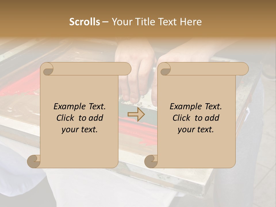 A Person Using A Stamper On A Piece Of Paper PowerPoint Template