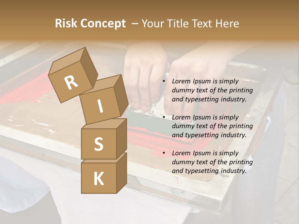 A Person Using A Stamper On A Piece Of Paper PowerPoint Template