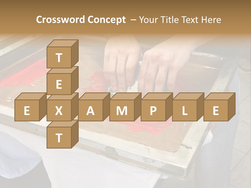 A Person Using A Stamper On A Piece Of Paper PowerPoint Template