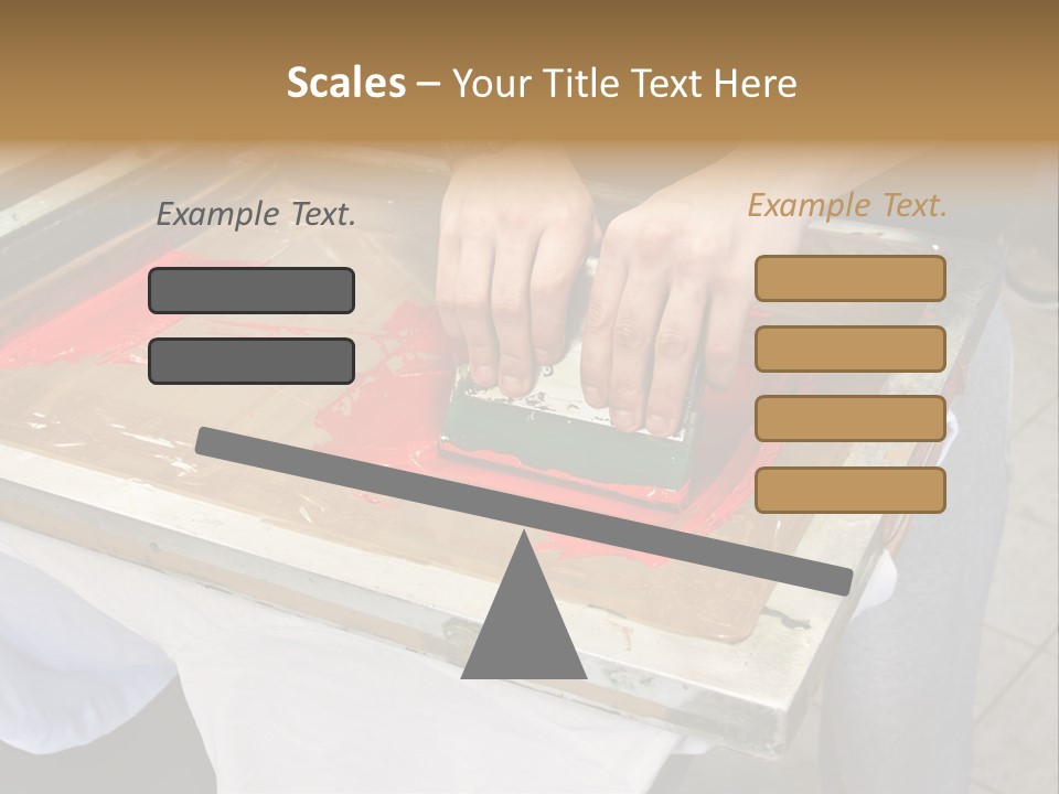 A Person Using A Stamper On A Piece Of Paper PowerPoint Template