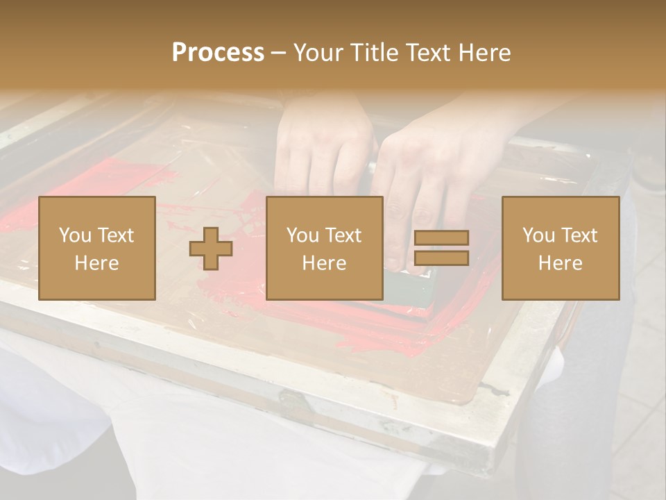 A Person Using A Stamper On A Piece Of Paper PowerPoint Template