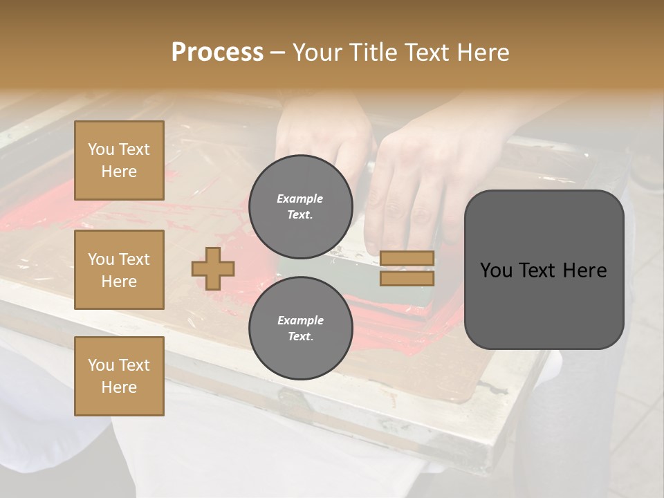 A Person Using A Stamper On A Piece Of Paper PowerPoint Template