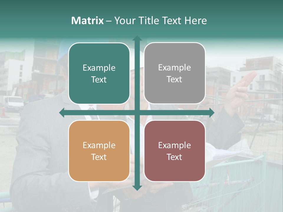Blueprint Standing Career PowerPoint Template