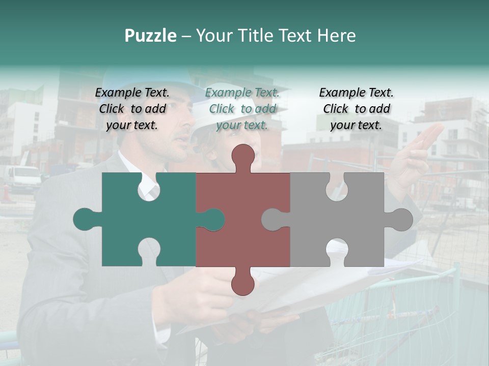 Blueprint Standing Career PowerPoint Template