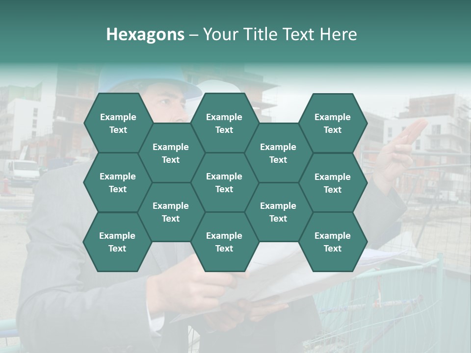 Blueprint Standing Career PowerPoint Template