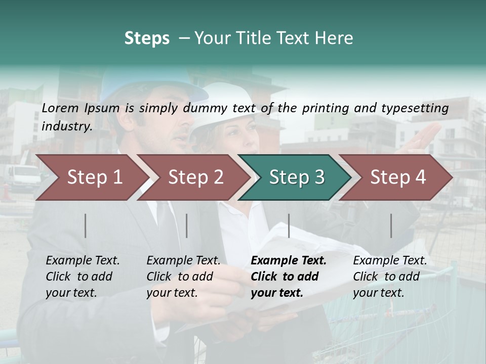 Blueprint Standing Career PowerPoint Template