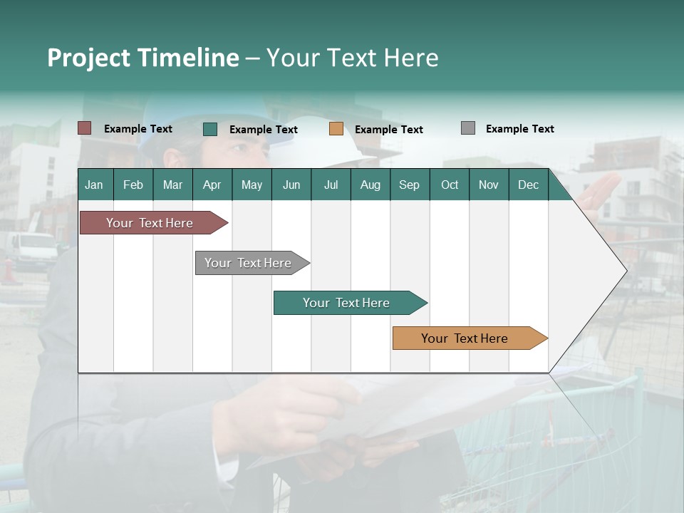 Blueprint Standing Career PowerPoint Template