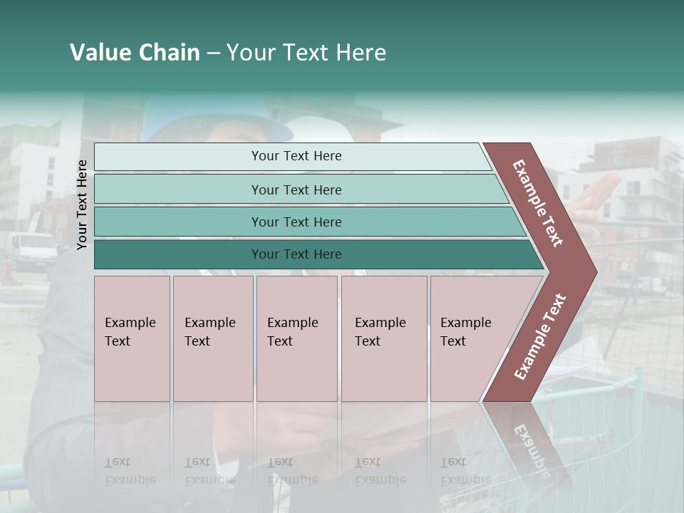 Blueprint Standing Career PowerPoint Template