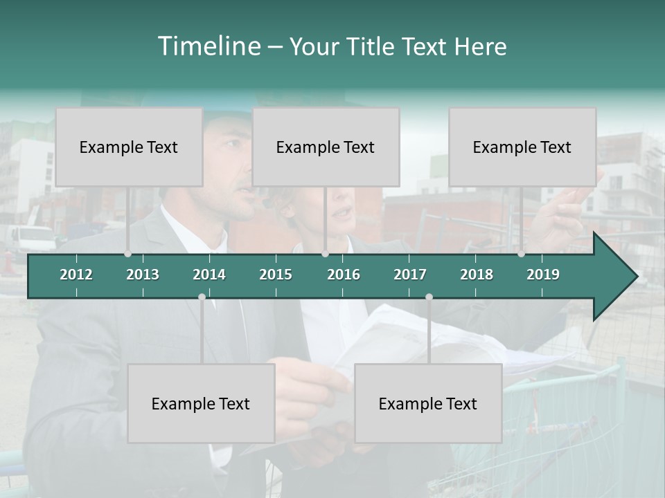 Blueprint Standing Career PowerPoint Template