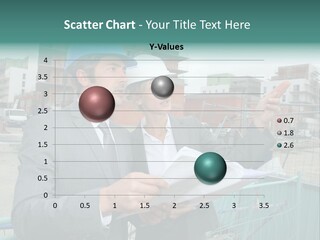 Blueprint Standing Career PowerPoint Template