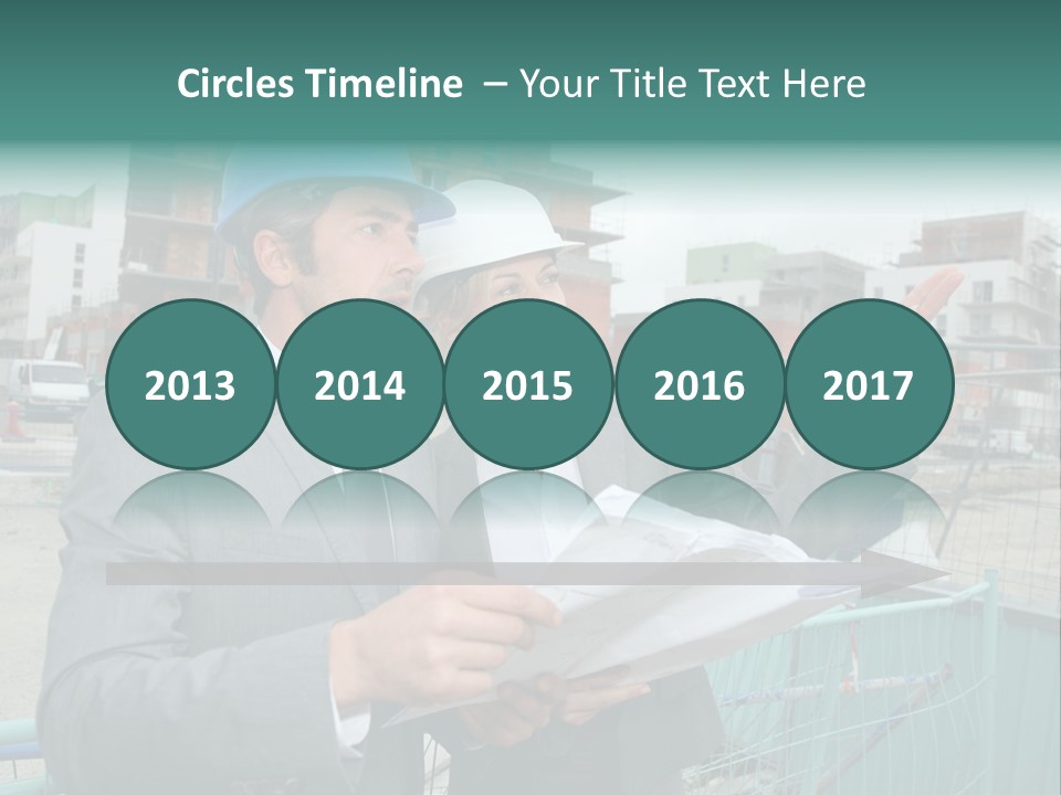 Blueprint Standing Career PowerPoint Template