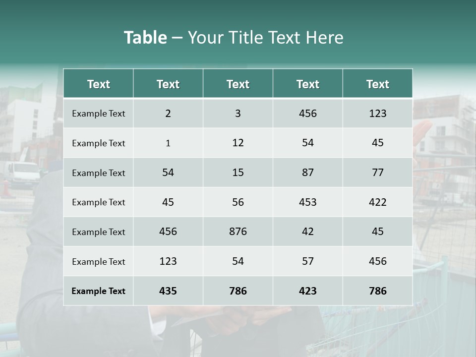 Blueprint Standing Career PowerPoint Template