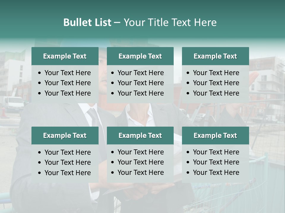 Blueprint Standing Career PowerPoint Template