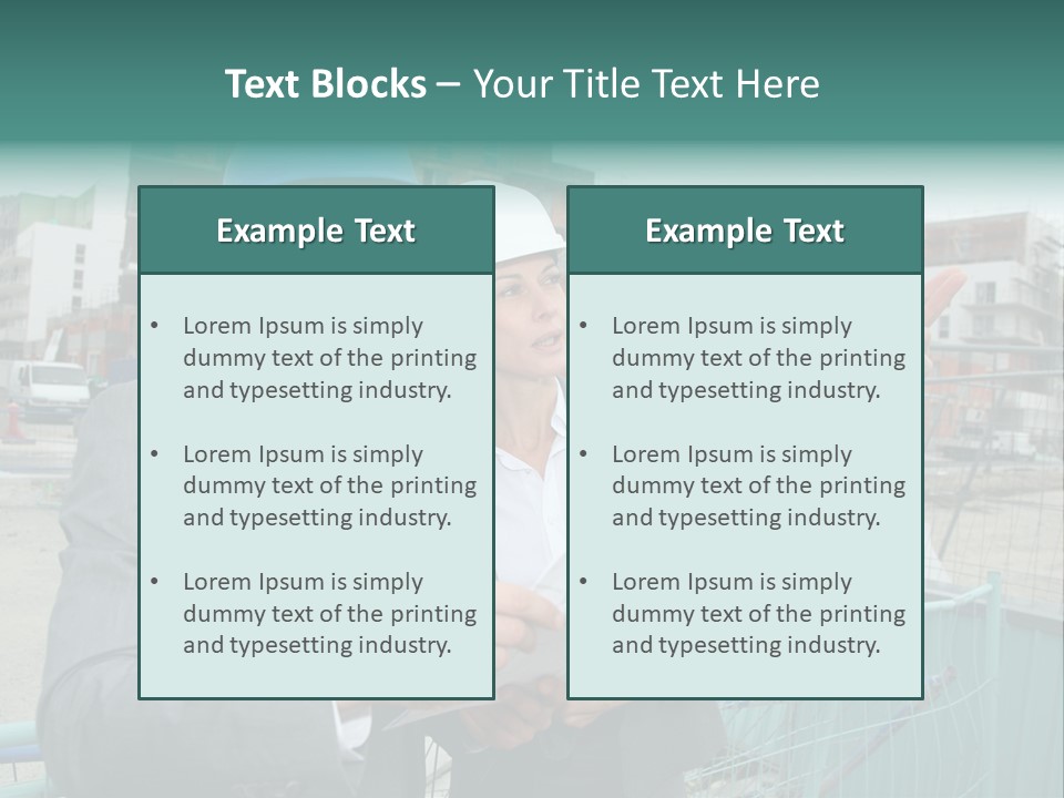 Blueprint Standing Career PowerPoint Template