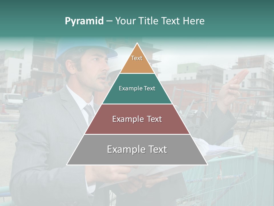 Blueprint Standing Career PowerPoint Template