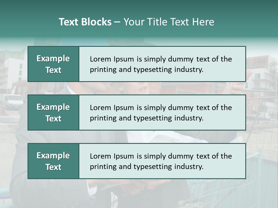 Blueprint Standing Career PowerPoint Template