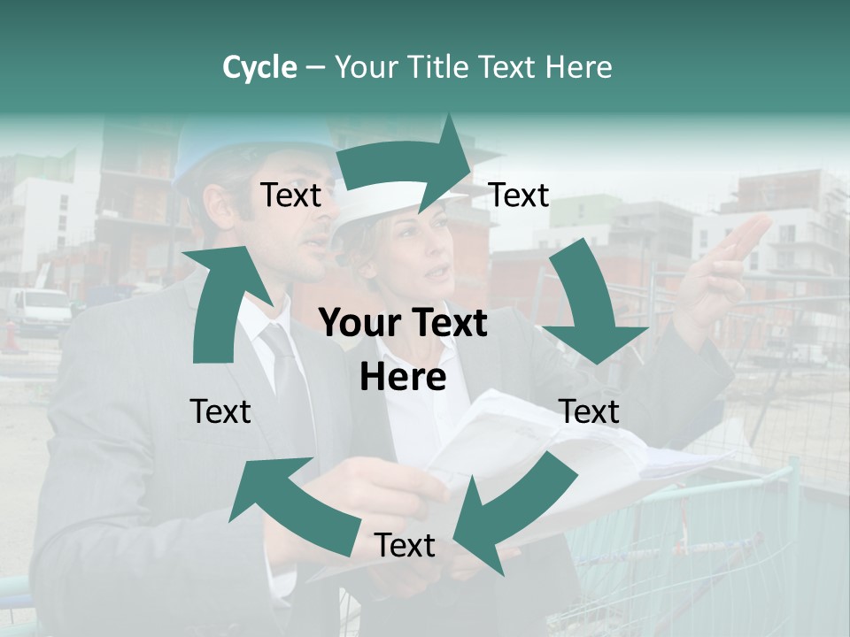 Blueprint Standing Career PowerPoint Template