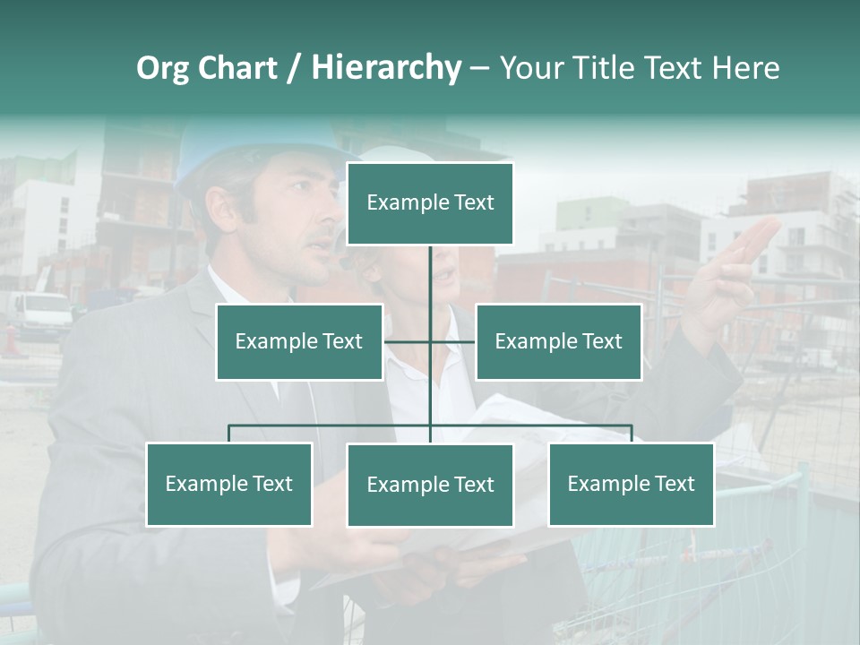 Blueprint Standing Career PowerPoint Template