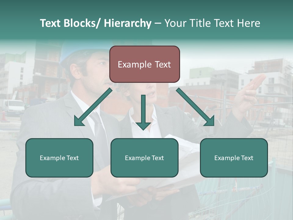 Blueprint Standing Career PowerPoint Template
