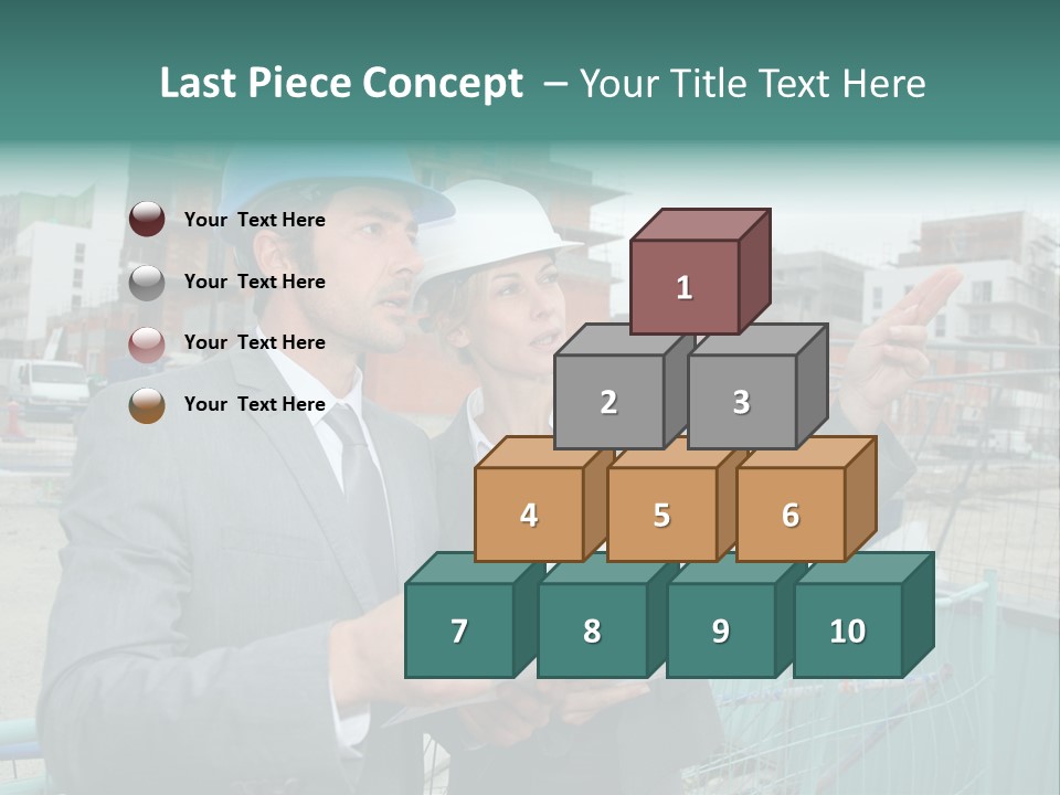 Blueprint Standing Career PowerPoint Template