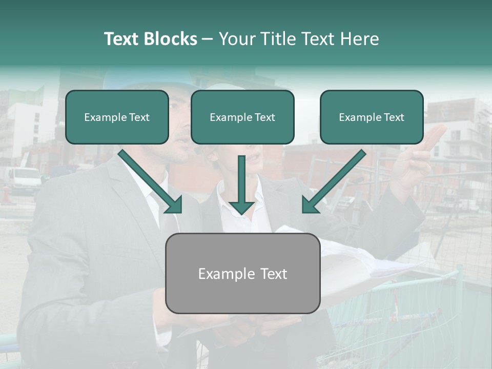 Blueprint Standing Career PowerPoint Template