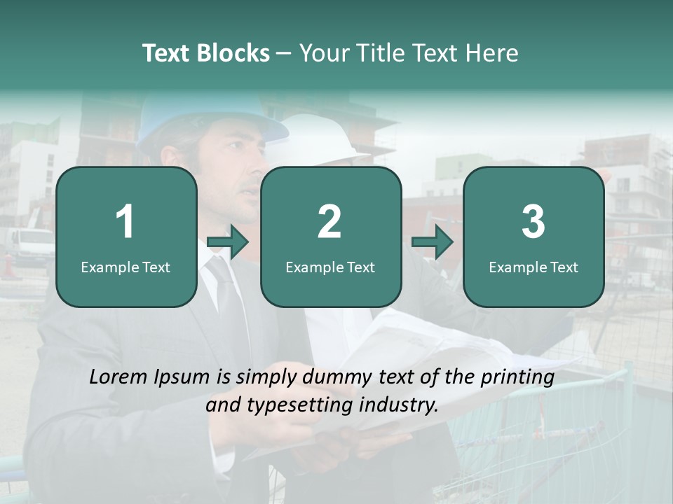Blueprint Standing Career PowerPoint Template